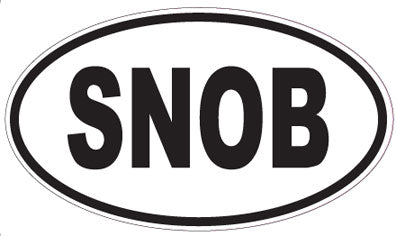 SNOB - Oval Sticker
