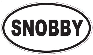 SNOBBY - Oval Sticker