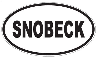 SNOBECK - Oval Sticker