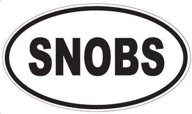 SNOBS - Oval Sticker