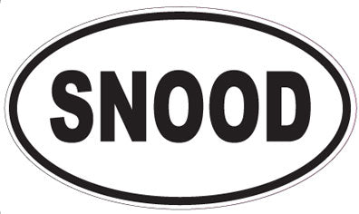 SNOOD - Oval Sticker