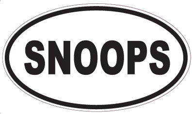 SNOOPS - Oval Sticker