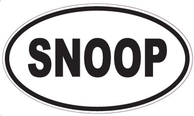 SNOOP - Oval Magnet