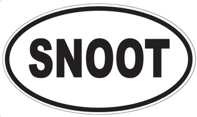 SNOOT - Oval Sticker
