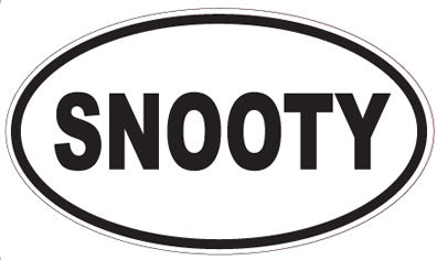 SNOOTY - Oval Sticker