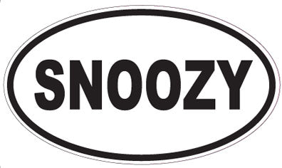 SNOOZY - Oval Sticker