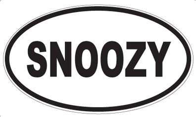 SNOOZY - Oval Magnet
