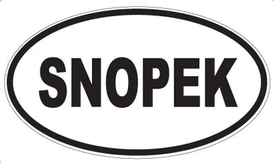SNOPEK - Oval Sticker