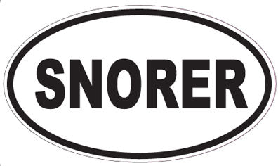 SNORER - Oval Sticker