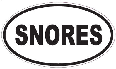 SNORES - Oval Sticker