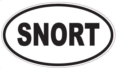 SNORT - Oval Sticker