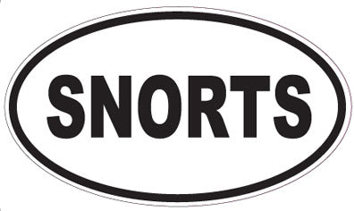 SNORTS - Oval Sticker