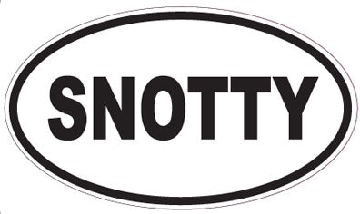 SNOTTY - Oval Sticker