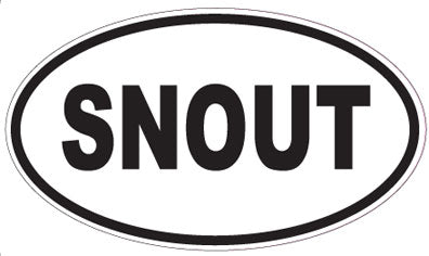 SNOUT - Oval Sticker