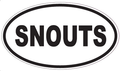 SNOUTS - Oval Sticker