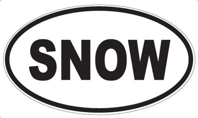SNOW - Oval Sticker