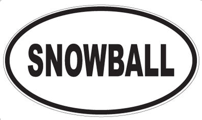 SNOWBALL - Oval Sticker