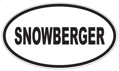 SNOWBERGER - Oval Sticker
