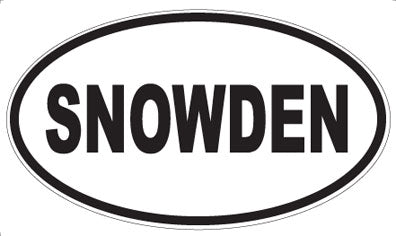 SNOWDEN - Oval Sticker