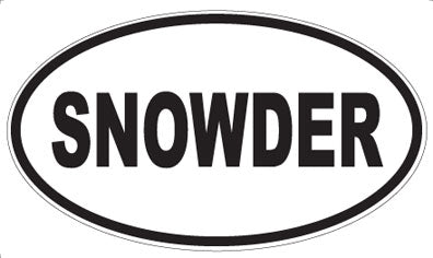 SNOWDER - Oval Sticker