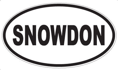SNOWDON - Oval Sticker