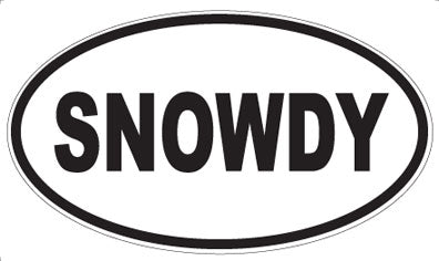 SNOWDY - Oval Sticker
