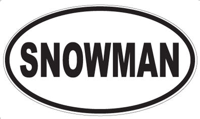 SNOWMAN - Oval Magnet