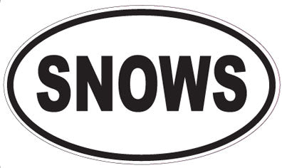 SNOWS - Oval Sticker