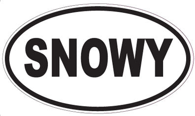 SNOWY - Oval Magnet