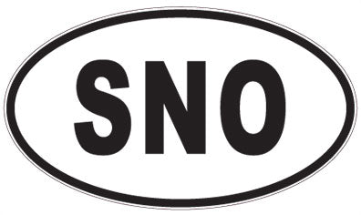 SNO - 3 Letter Initials Oval Magnet