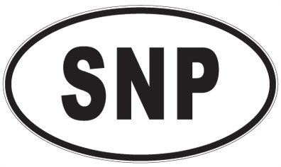 SNP - 3 Letter Initials Oval Magnet