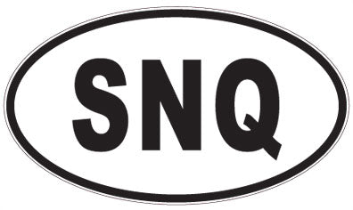 SNQ - 3 Letter Initials Oval Magnet