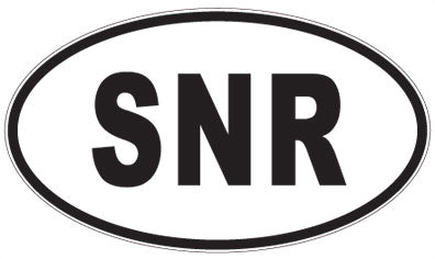 SNR - 3 Letter Initials Oval Magnet