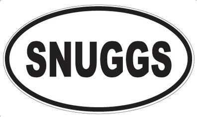SNUGGS - Oval Sticker