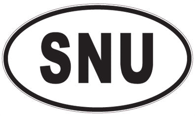 SNU - 3 Letter Initials Oval Magnet