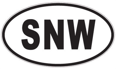SNW - 3 Letter Initials Oval Magnet