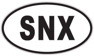 SNX - 3 Letter Initials Oval Magnet