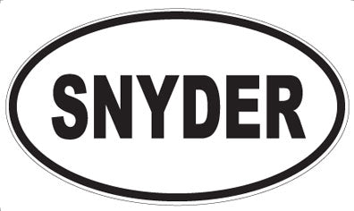 SNYDER - Oval Sticker