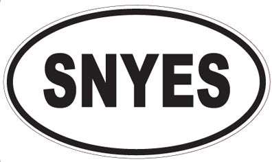 SNYES - Oval Magnet