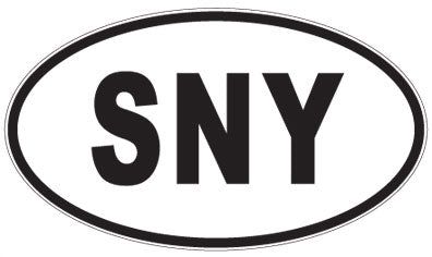 SNY - 3 Letter Initials Oval Magnet
