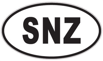 SNZ - 3 Letter Initials Oval Magnet