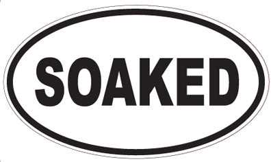 SOAKED - Oval Sticker