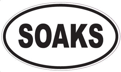 SOAKS - Oval Sticker