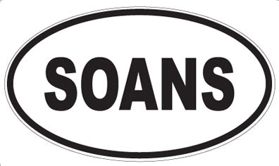 SOANS - Oval Sticker