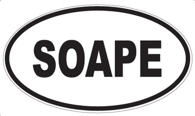 SOAPE - Oval Sticker