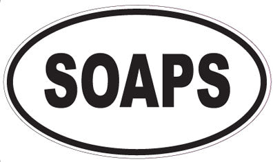 SOAPS - Oval Sticker
