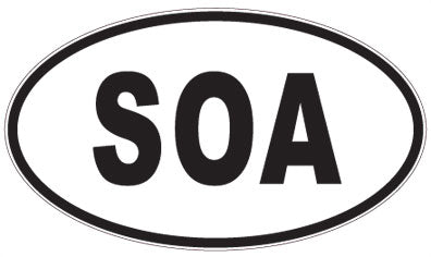SOA - 3 Letter Initials Oval Magnet