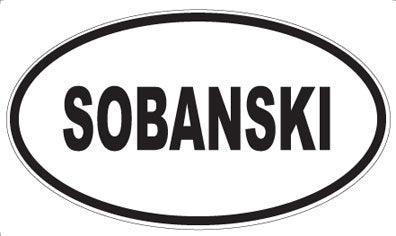 SOBANSKI - Oval Sticker
