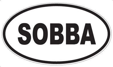 SOBBA - Oval Sticker