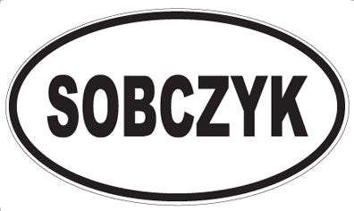 SOBCZYK - Oval Magnet